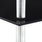 vidaXL Ράφι Διαφανές 5 Επιπέδων Μαύρο 30 x 30 x 130 εκ. Ψημένο Γυαλί