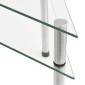 vidaXL Ραφιέρα Κουζίνας Διαφανής 49,5 x 35 x 19 εκ. από Ψημένο Γυαλί