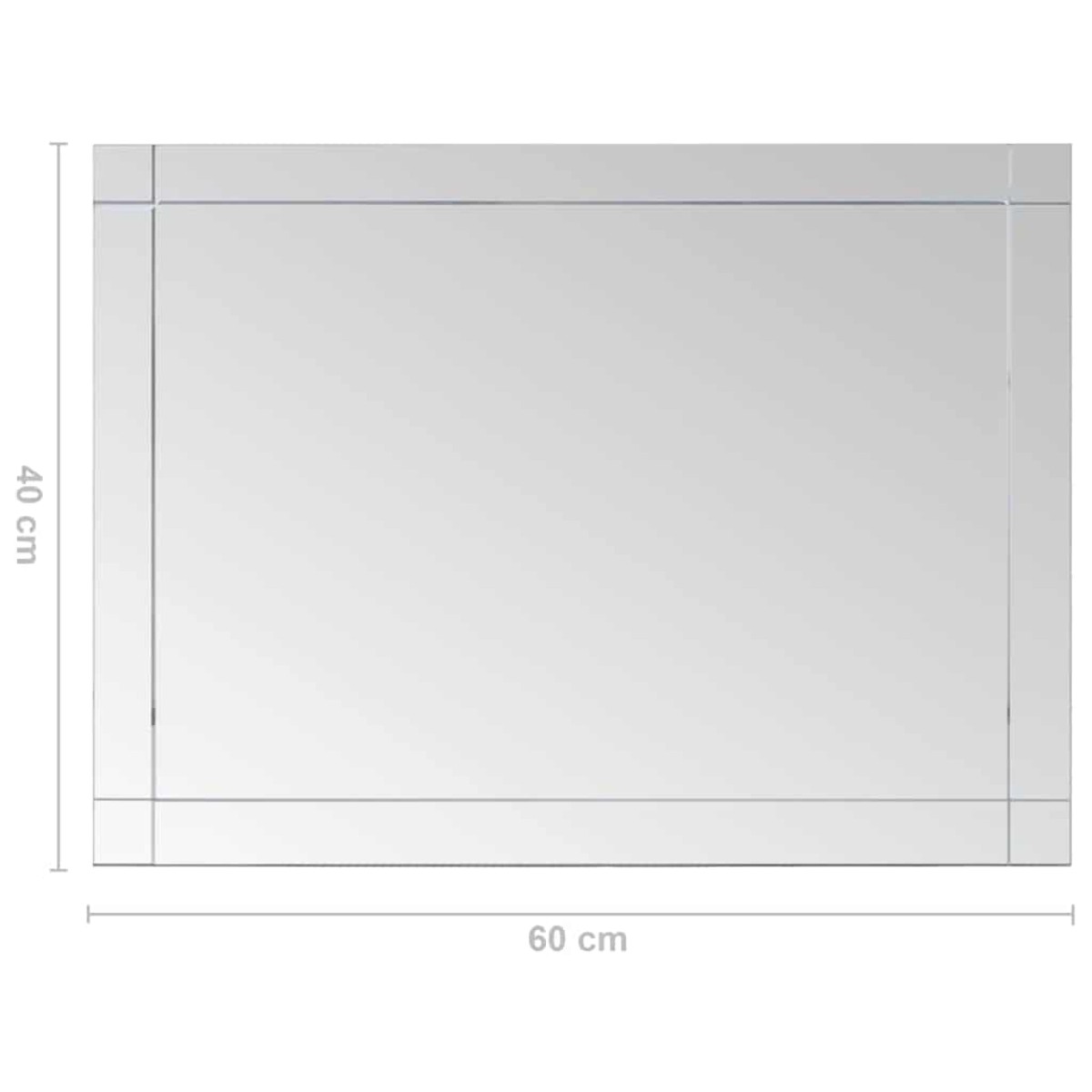 vidaXL Καθρέφτης Τοίχου 60 x 40 εκ. Γυάλινος