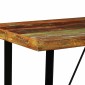 vidaXL Σετ Επίπλων Μπαρ 5 τεμ. Ανακυκλ. Ξύλο/Γνήσιο Δέρμα/Καραβόπανο