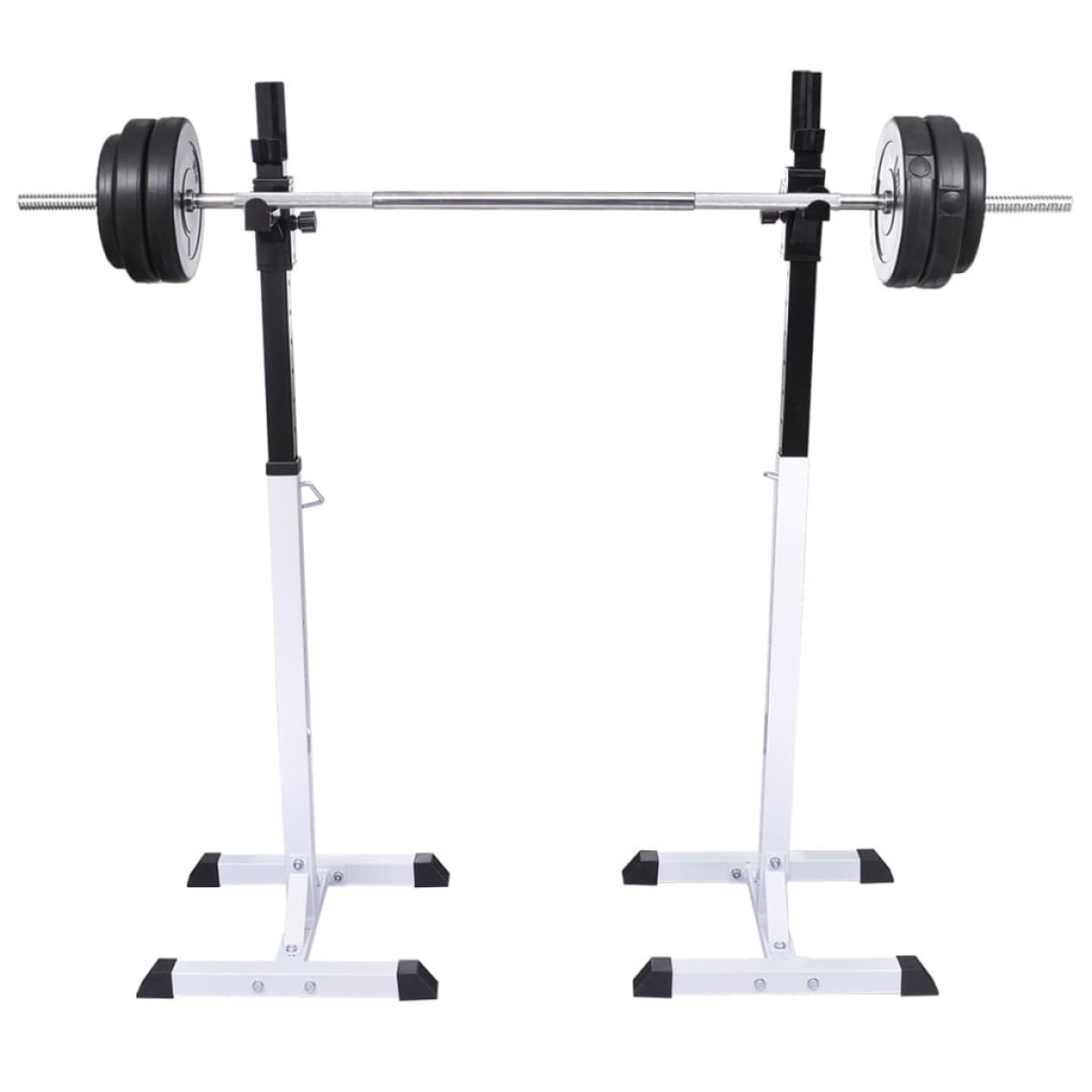 vidaXL Ορθοστάτης Μπάρας/Squat Rack με Σετ Μπάρα και Αλτήρες 60,5 κ.