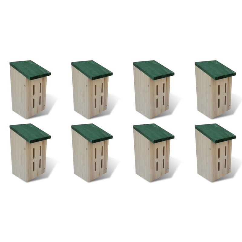 vidaXL Φωλιές για Πεταλούδες 8 τεμ. 14 x 15 x 22 εκ. Ξύλινες