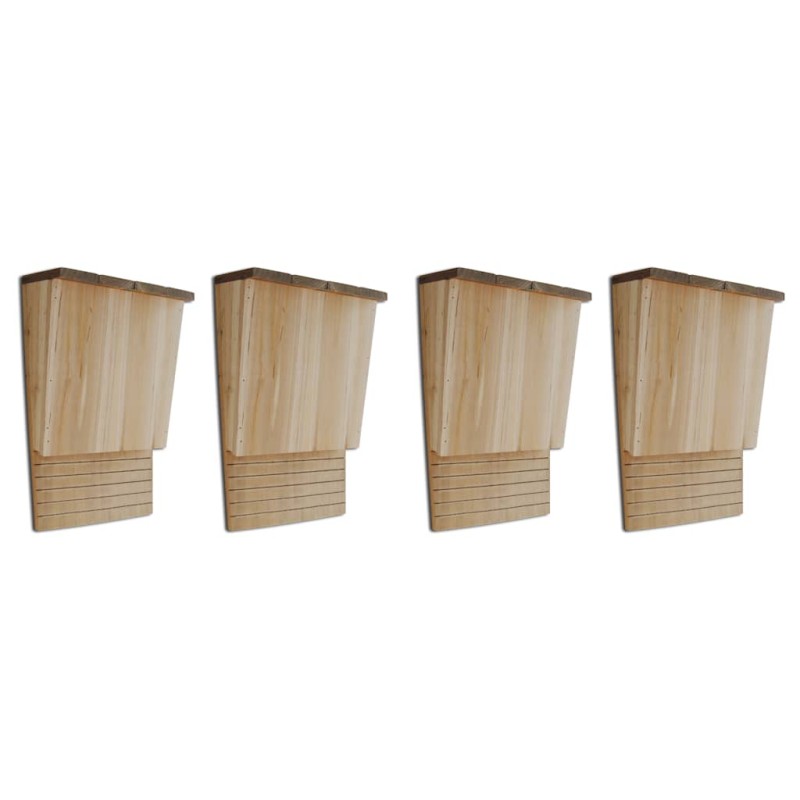 vidaXL Σπιτάκια Νυχτερίδας 4 τεμ. 22x12x34 εκ. Ξύλινα