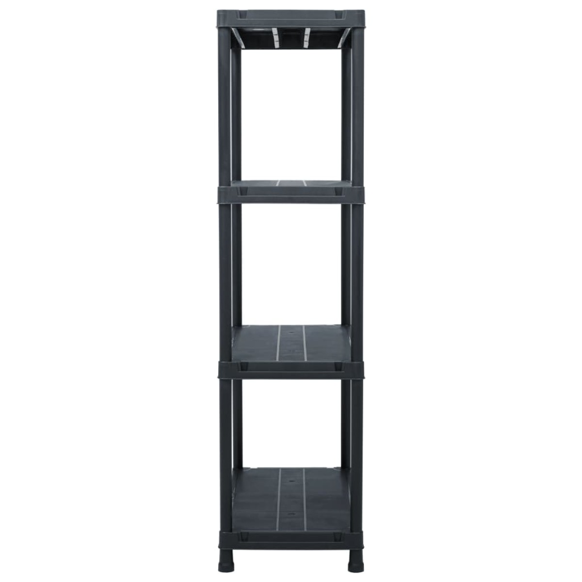 vidaXL Ραφιέρες 5 τεμ. Μαύρες 60 x 30 x 138 εκ. Πλαστικές