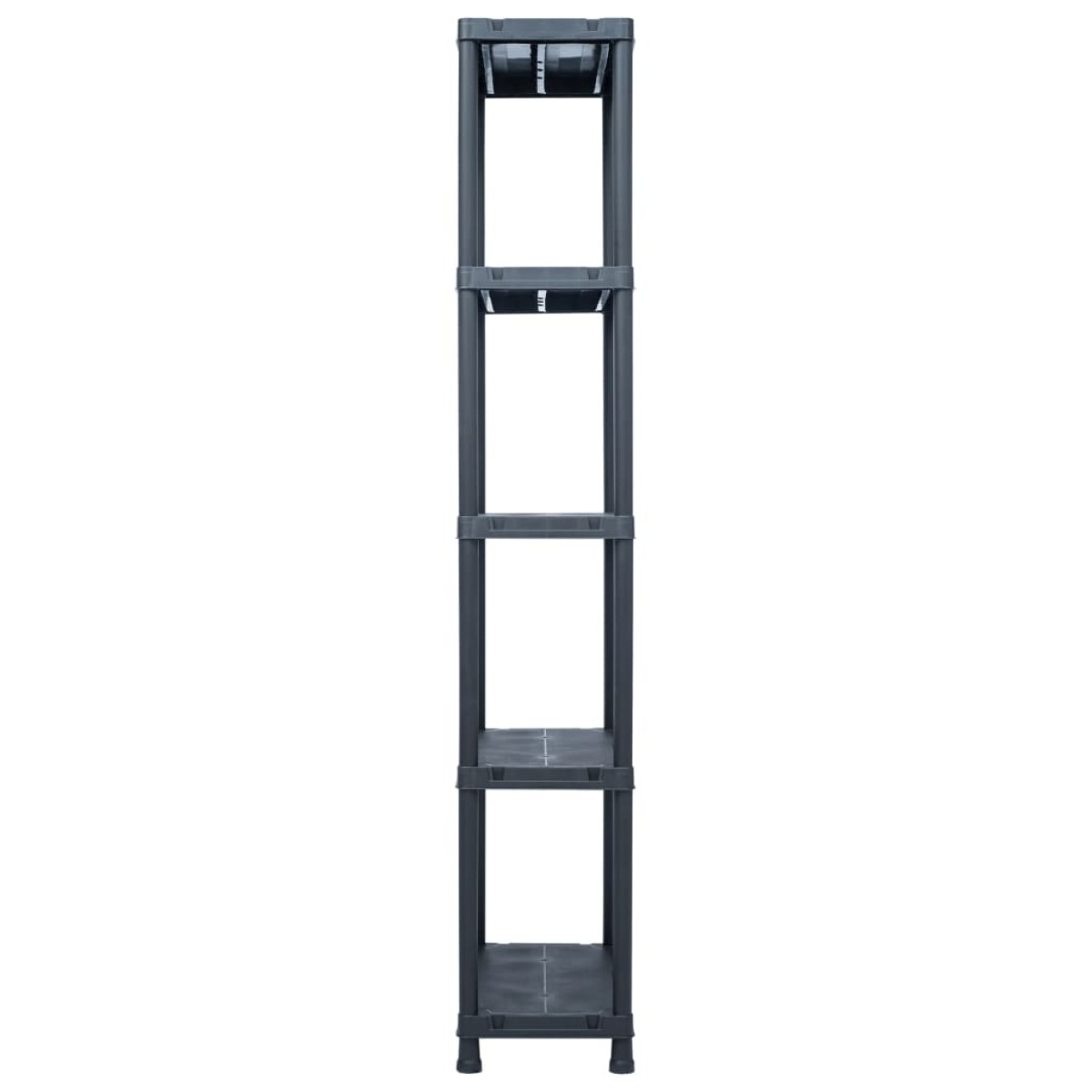 vidaXL Ραφιέρες 2 τεμ. Μαύρες 125 κ. 60 x 30 x 180 εκ. Πλαστικές