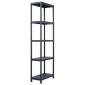 vidaXL Ραφιέρες 5 τεμ. Μαύρες 125 κ. 60 x 30 x 180 εκ. Πλαστικές