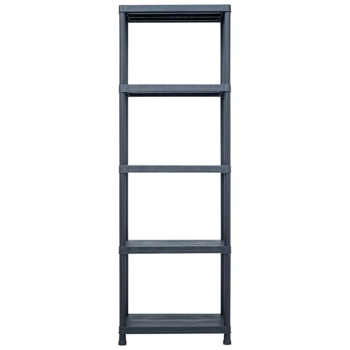 vidaXL Ραφιέρες 5 τεμ. Μαύρες 125 κ. 60 x 30 x 180 εκ. Πλαστικές