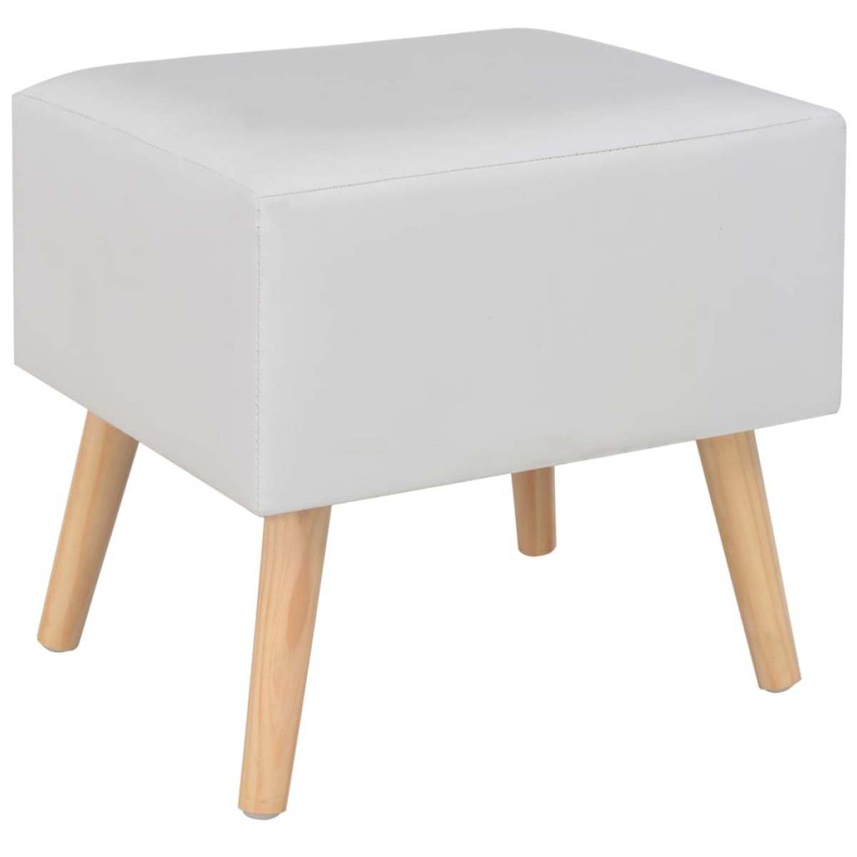 vidaXL Κομοδίνα 2 τεμ. Λευκά 40 x 35 x 40 εκ. από Συνθετικό Δέρμα