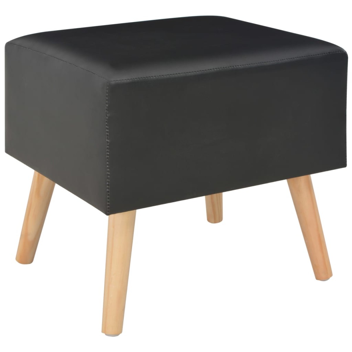 vidaXL Κομοδίνα 2 τεμ. Μαύρα 40 x 35 x 40 εκ. από Συνθετικό Δέρμα