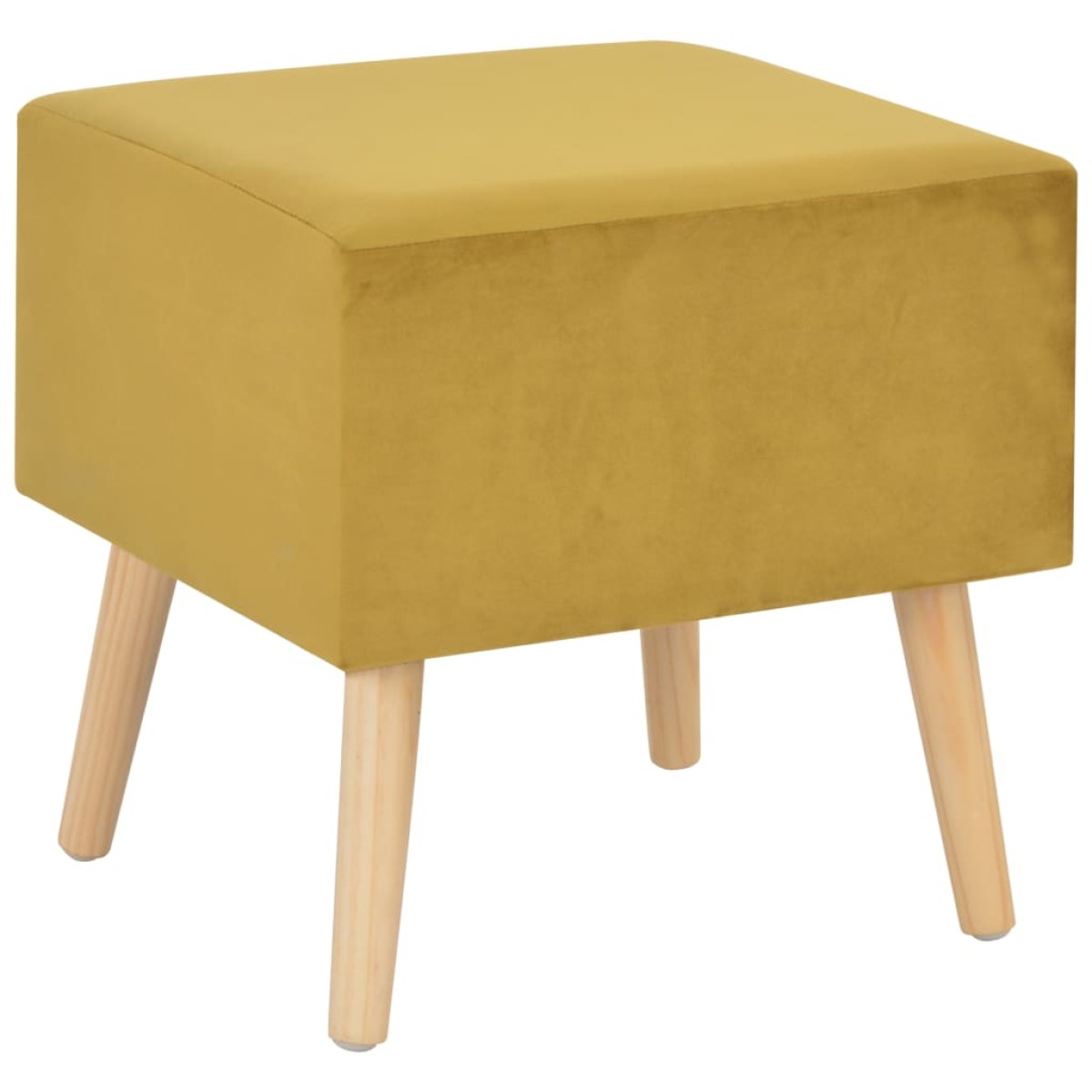 vidaXL Κομοδίνα 2 τεμ. Μουσταρδί 40 x 35 x 40 εκ. Βελούδινα