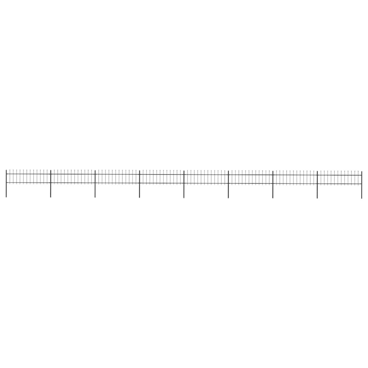 vidaXL Κάγκελα Περίφραξης με Λόγχες Μαύρα 13,6 x 0,6 μ. από Χάλυβα