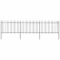 vidaXL Κάγκελα Περίφραξης με Λόγχες Μαύρα 5,1 x 1,2 μ. από Χάλυβα