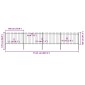 vidaXL Κάγκελα Περίφραξης με Λόγχες Μαύρα 6,8 x 1,2 μ. από Χάλυβα