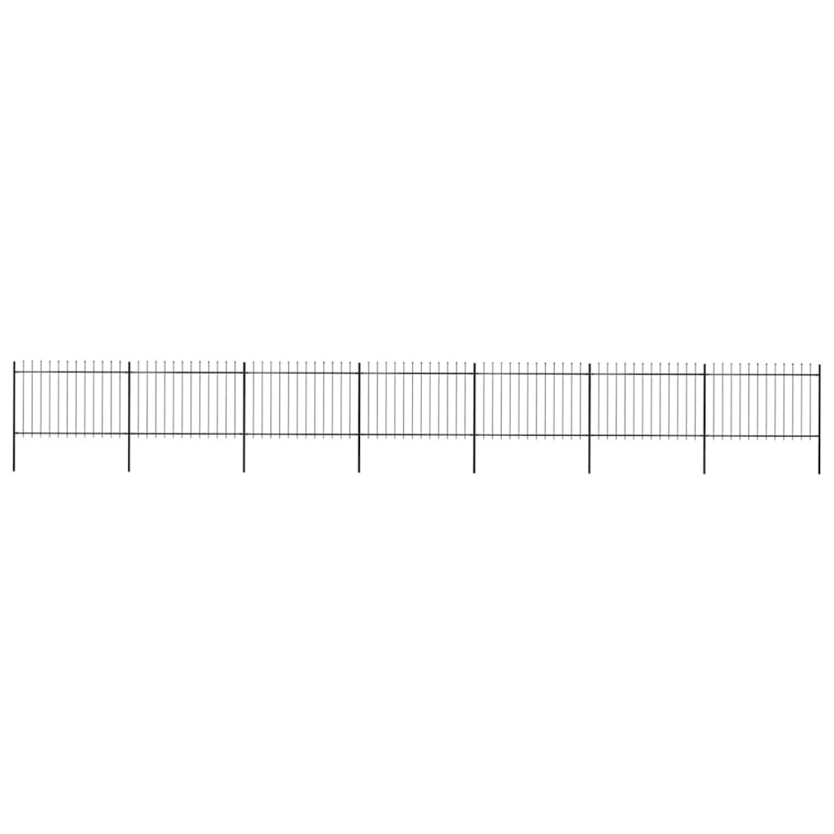 vidaXL Κάγκελα Περίφραξης με Λόγχες Μαύρα 11,9 x 1,2 μ. από Χάλυβα