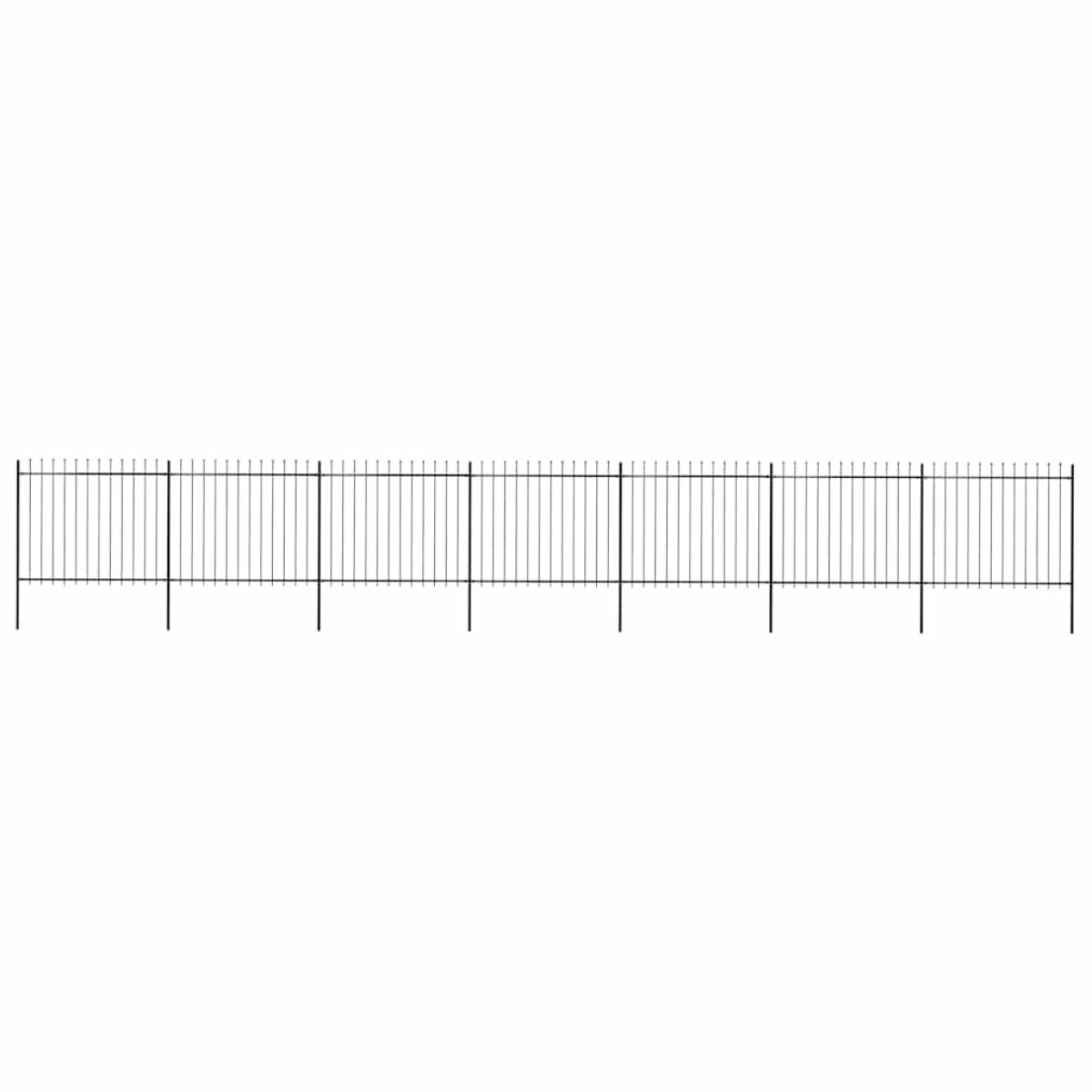 vidaXL Κάγκελα Περίφραξης με Λόγχες Μαύρα 11,9 x 1,5 μ. από Χάλυβα