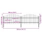 vidaXL Κάγκελα Περίφραξης με Λόγχες Μαύρα (1-1,25) x 3,4 μ. Ατσάλινα