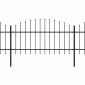 vidaXL Κάγκελα Περίφραξης με Λόγχες Μαύρα (1-1,25) x 5,1 μ. Ατσάλινα