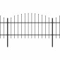 vidaXL Κάγκελα Περίφραξης με Λόγχες Μαύρα (1-1,25) x 6,8 μ. Ατσάλινα