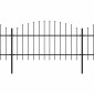 vidaXL Κάγκελα Περίφραξης με Λόγχες Μαύρα (1-1,25) x 8,5 μ. Ατσάλινα