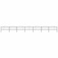 vidaXL Κάγκελα Περίφραξης με Λόγχες Μαύρα (1,25-1,5)x11,9 μ. Ατσάλινα