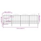 vidaXL Κάγκελα Περίφραξης με Λόγχες Μαύρα (1,75-2) x 6,8 μ. Ατσάλινα