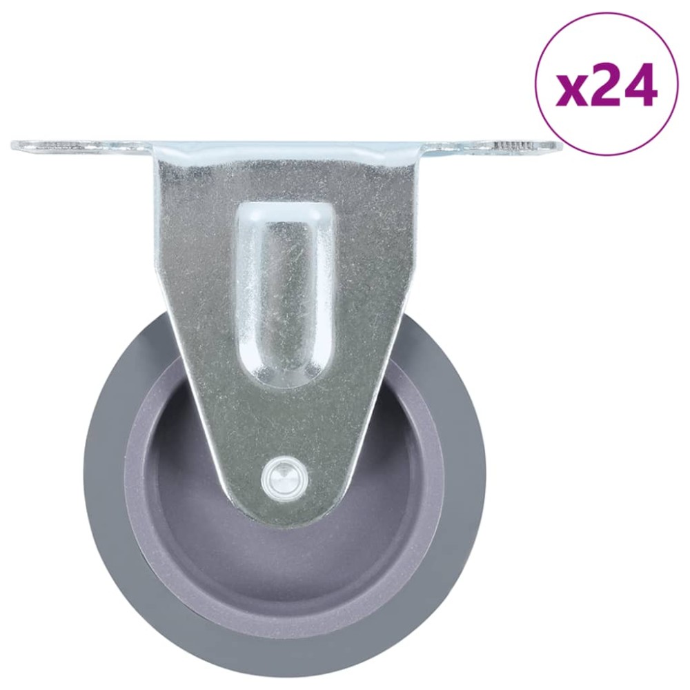 vidaXL 24 τεμάχια Σταθερές Ρόδες 75 χιλ.