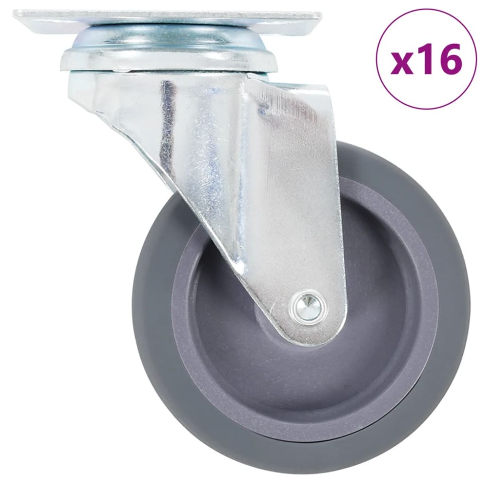 vidaXL Ρόδες Περιστρεφόμενες 16 τεμ. 75 χιλ.