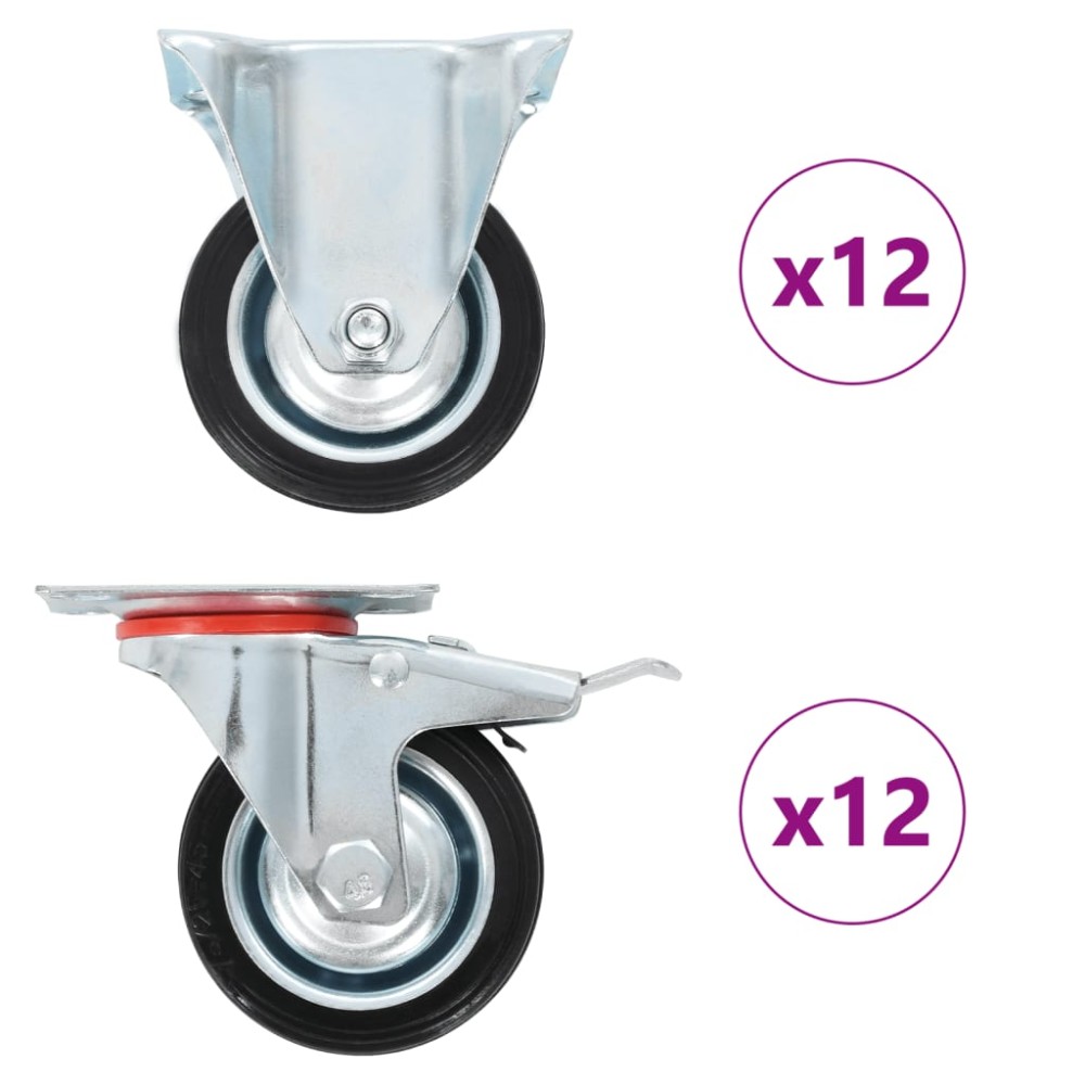 vidaXL Ρόδες 24 τεμ. 75 χιλ.