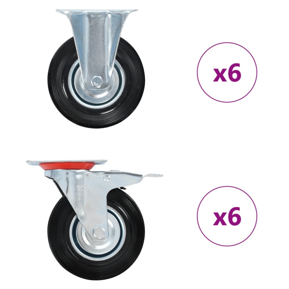 vidaXL Ρόδες 12 τεμ. 125 χιλ.