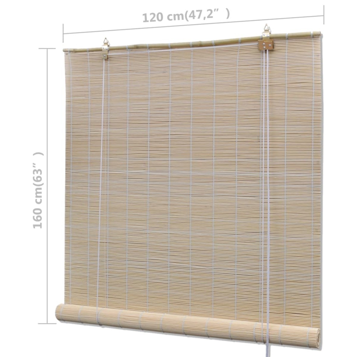 vidaXL Στόρια Σκίασης 2 Τεμαχίων 120 x 160 εκ. από Φυσικό Μπαμπού