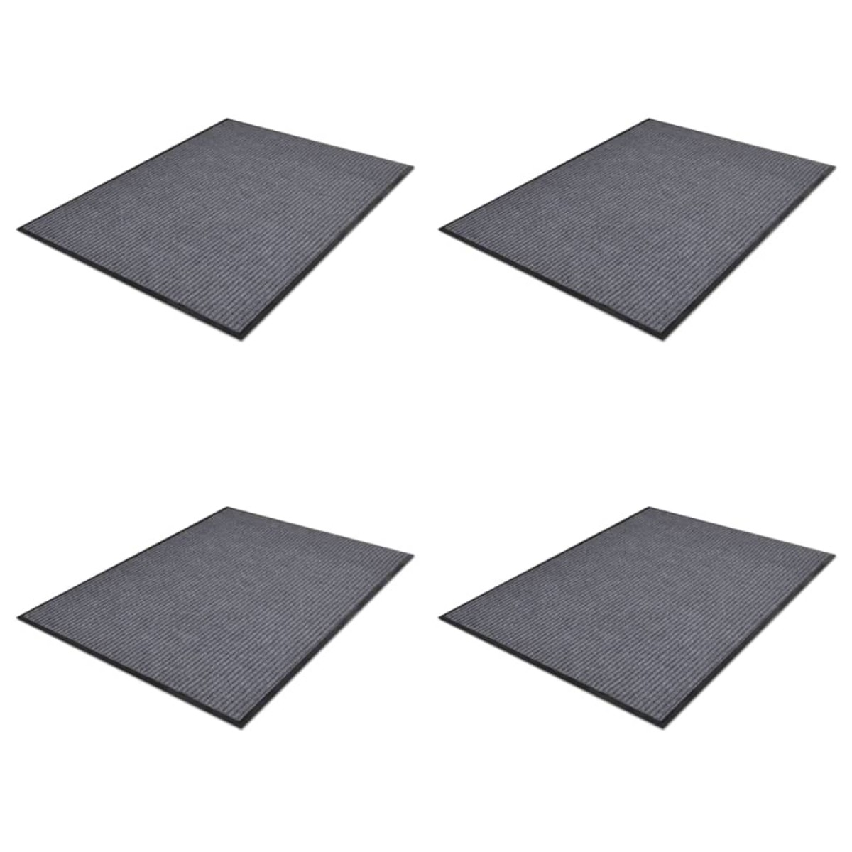 vidaXL Χαλάκια Πόρτας 4 Τεμ. Γκρι 90x60 εκ. από PVC