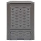 vidaXL Κομποστοποιητές 2 τεμ. Καφέ 60x60x83 εκ. 600 L Πλαστικό Ρατάν