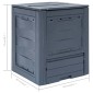 vidaXL Κομποστοποιητές Κήπου 3 τεμ. Γκρι 60 x 60 x 73 εκ. 780 Λίτρα