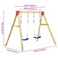 vidaXL Σετ Κούνιας Παιδικό 230 x 130 x 166 εκ. από Ξύλο Πεύκου