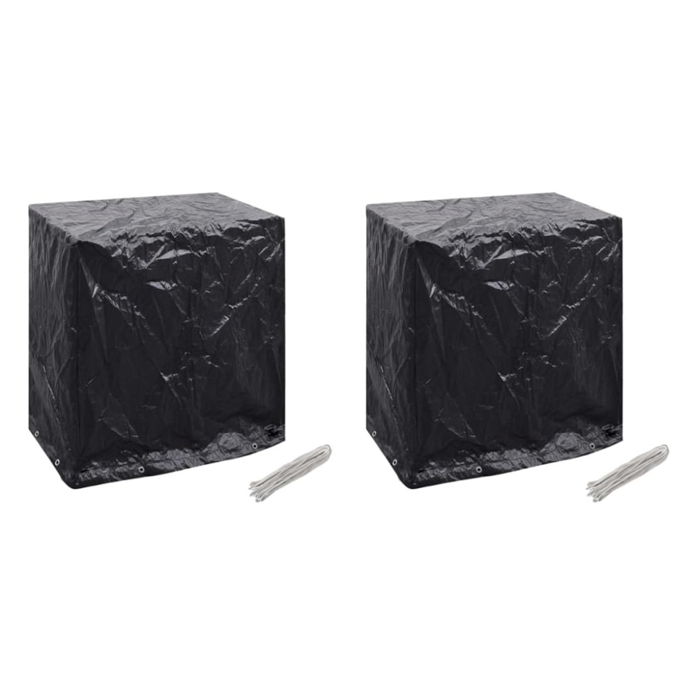 vidaXL Καλύμματα Επίπλων Κήπου/Ping Pong 2 τεμ 8 Κρίκοι 160x55x182 εκ.