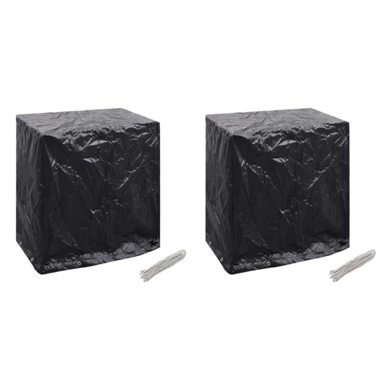 vidaXL Καλύμματα Επίπλων Κήπου/Ping Pong 2 τεμ 8 Κρίκοι 160x55x182 εκ.