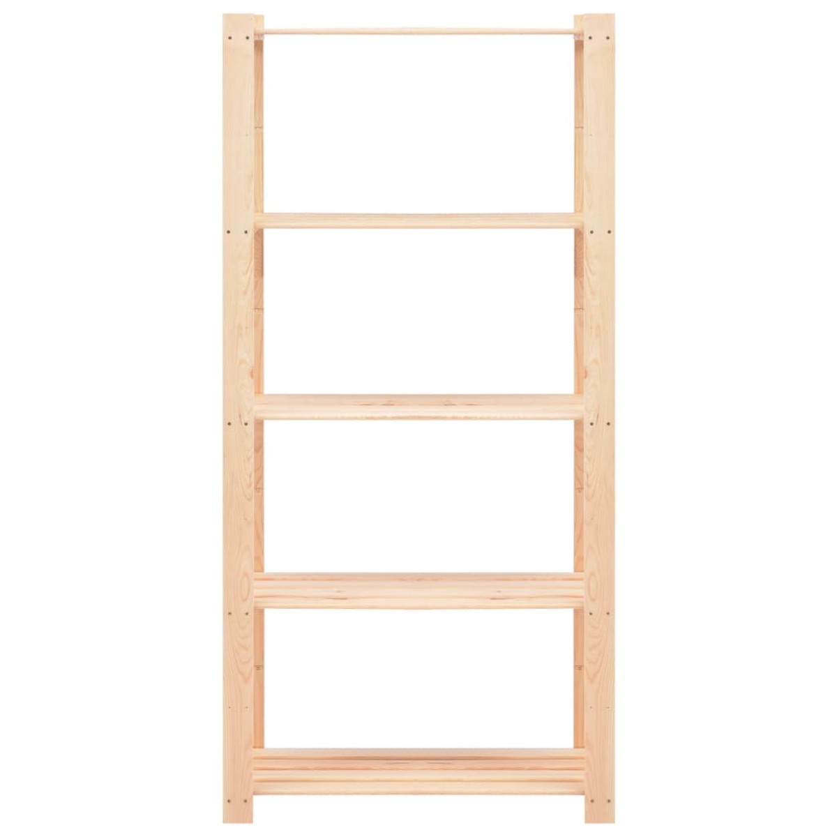 vidaXL Ραφιέρες 5 Επιπέδων 2 τεμ. 250 κ 80x38x170 εκ Μασίφ Ξύλο Πεύκου