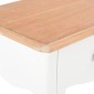 vidaXL Κομοδίνο Λευκό / Καφέ 40 x 30 x 50 εκ. από Μασίφ Ξύλο Πεύκου