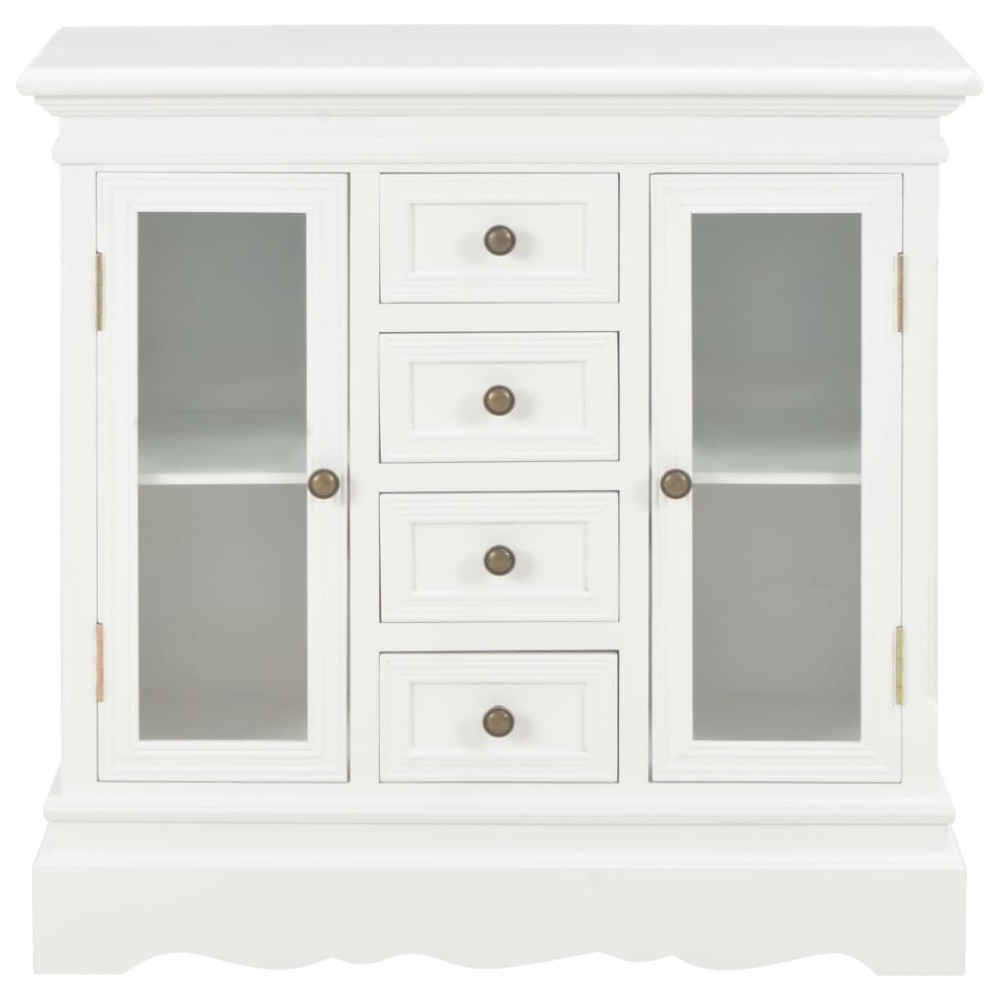 vidaXL Συρταριέρα Λευκή 70 x 28 x 70 εκ. από Μασίφ Ξύλο Πεύκου