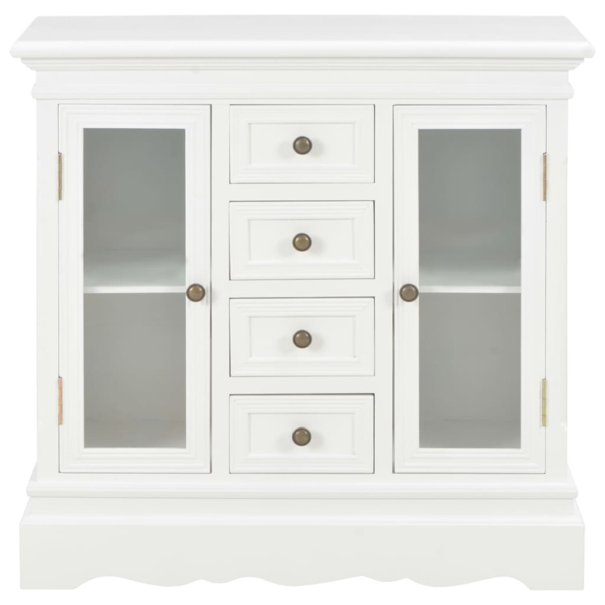 vidaXL Συρταριέρα Λευκή 70 x 28 x 70 εκ. από Μασίφ Ξύλο Πεύκου