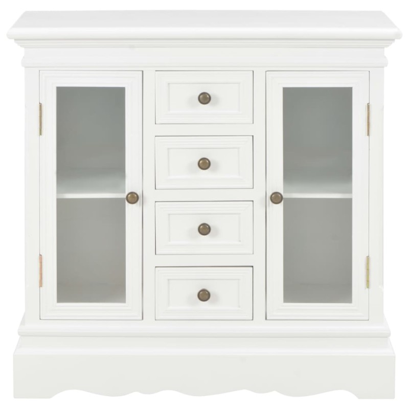 vidaXL Συρταριέρα Λευκή 70 x 28 x 70 εκ. από Μασίφ Ξύλο Πεύκου