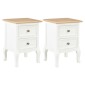 vidaXL Κομοδίνα 2 Τεμ. Λευκά 35 x 30 x 49 εκ. από MDF