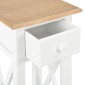 vidaXL Τραπεζάκι Βοηθητικό Λευκό 27 x 27 x 65,5 εκ. Ξύλινο