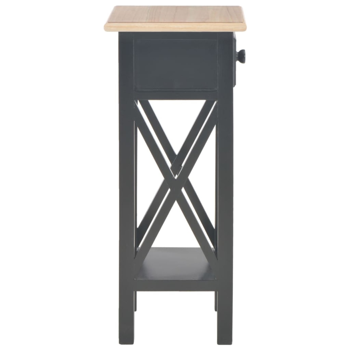 vidaXL Τραπεζάκι Βοηθητικό Μαύρο 27 x 27 x 65,5 εκ. Ξύλινο