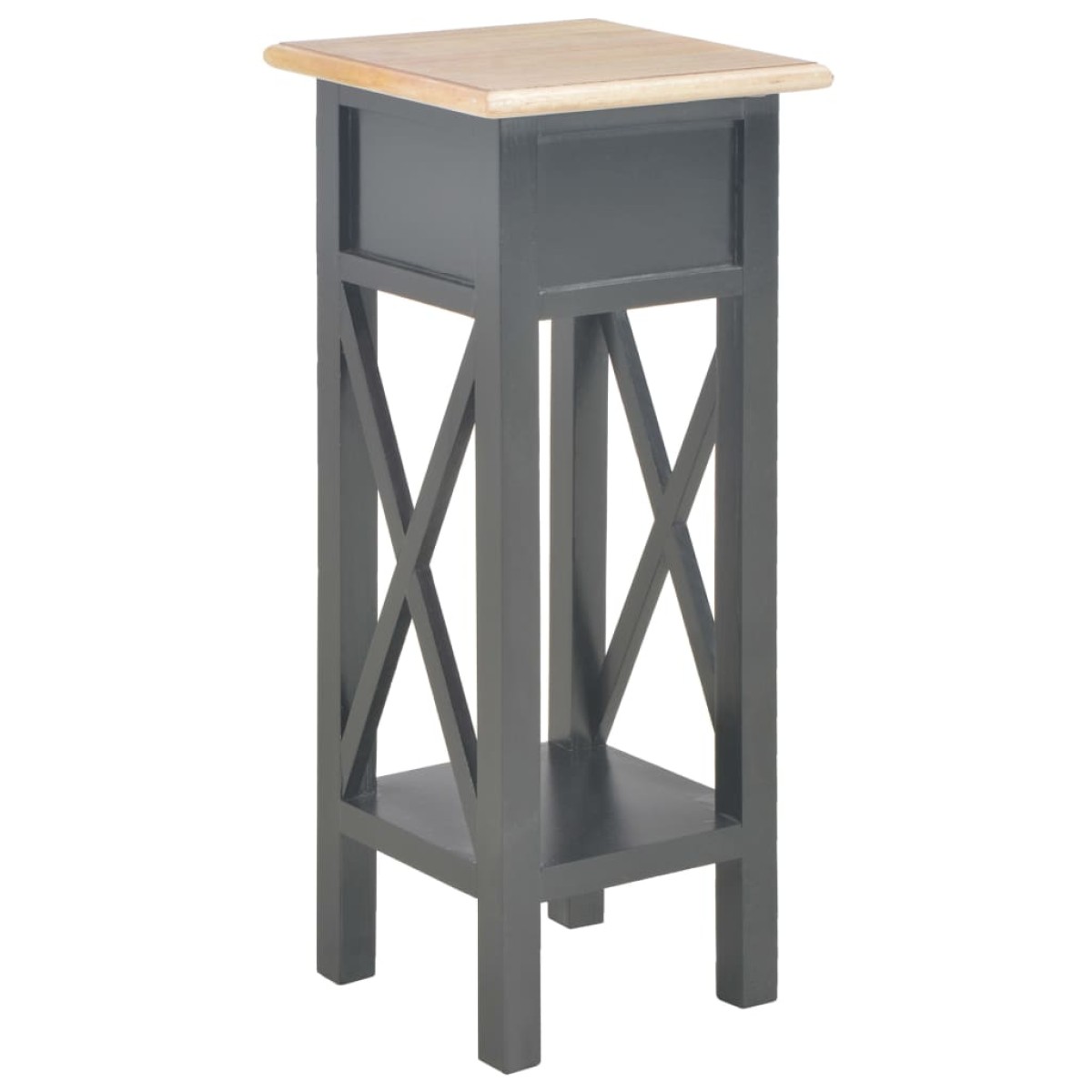 vidaXL Τραπεζάκι Βοηθητικό Μαύρο 27 x 27 x 65,5 εκ. Ξύλινο