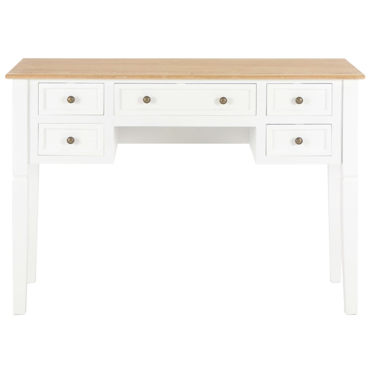 vidaXL Γραφείο Λευκό 109,5 x 45 x 77,5 εκ. Ξύλινο