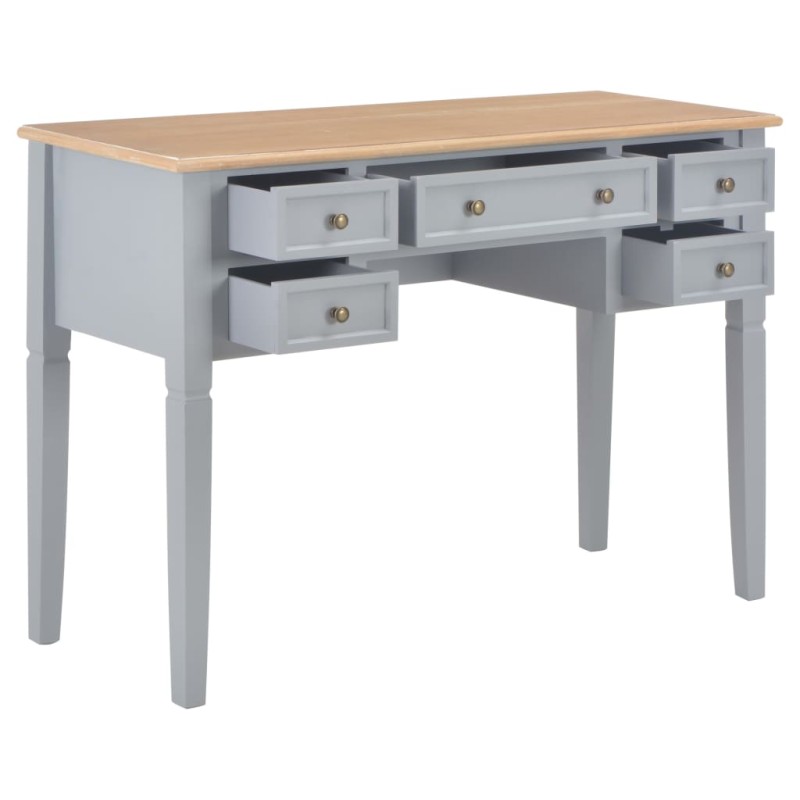 vidaXL Γραφείο Γκρι 109,5 x 45 x 77,5 εκ. Ξύλινο