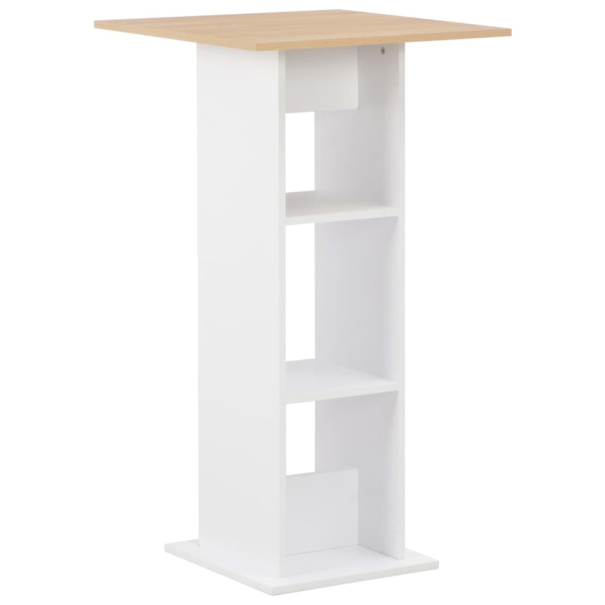 vidaXL Τραπέζι Μπαρ Λευκό / Sonoma Δρυς 60 x 60 x 110 εκ.