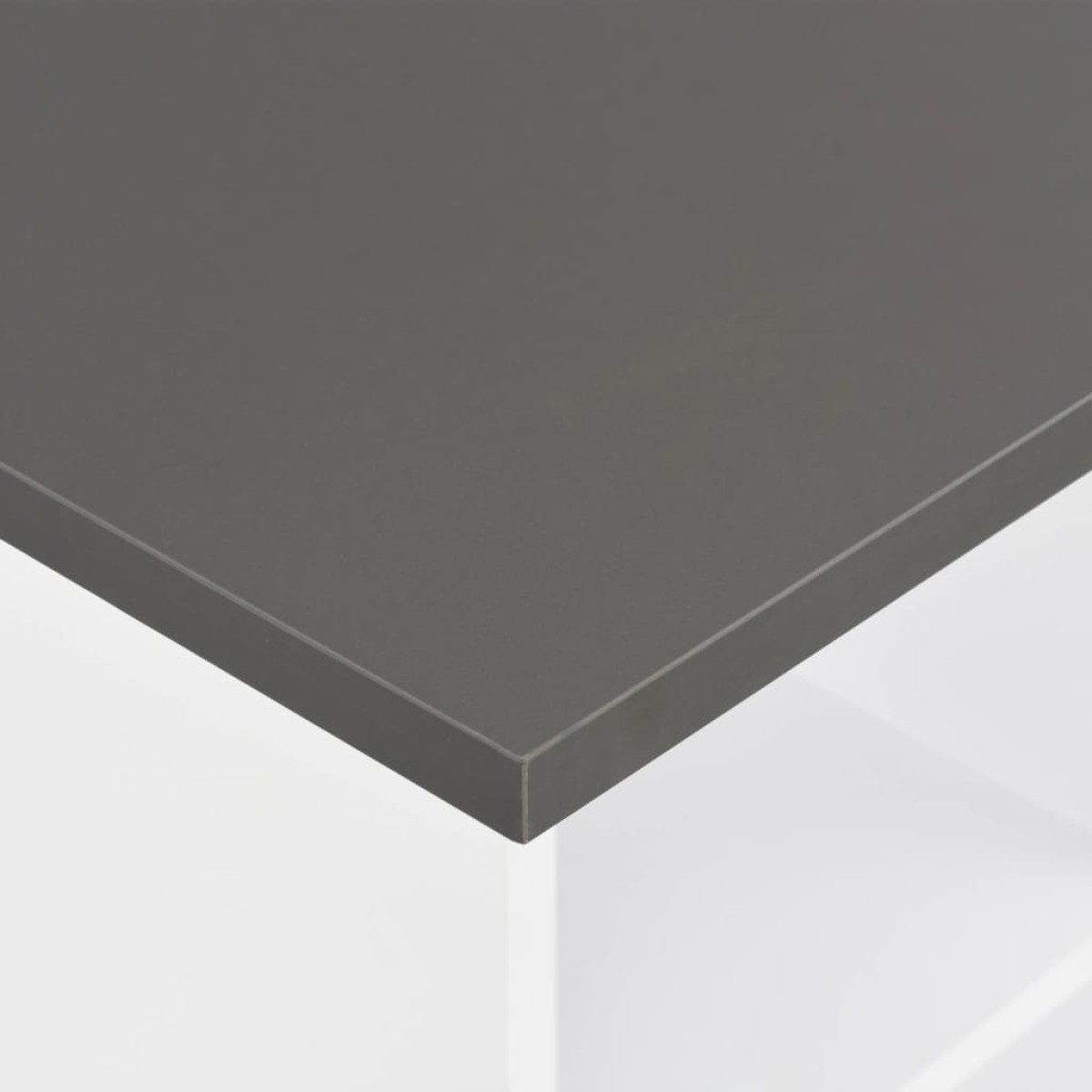 vidaXL Τραπέζι Μπαρ Λευκό / Γκρι Ανθρακί 60 x 60 x 110 εκ.
