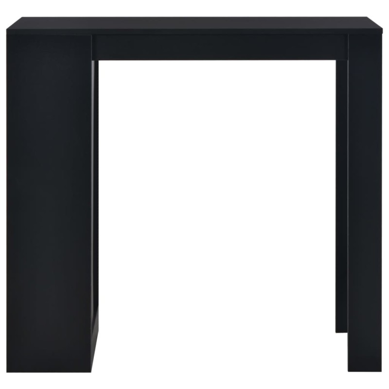 vidaXL Τραπέζι Μπαρ με Ράφια Μαύρο 110 x 50 x 103 εκ.